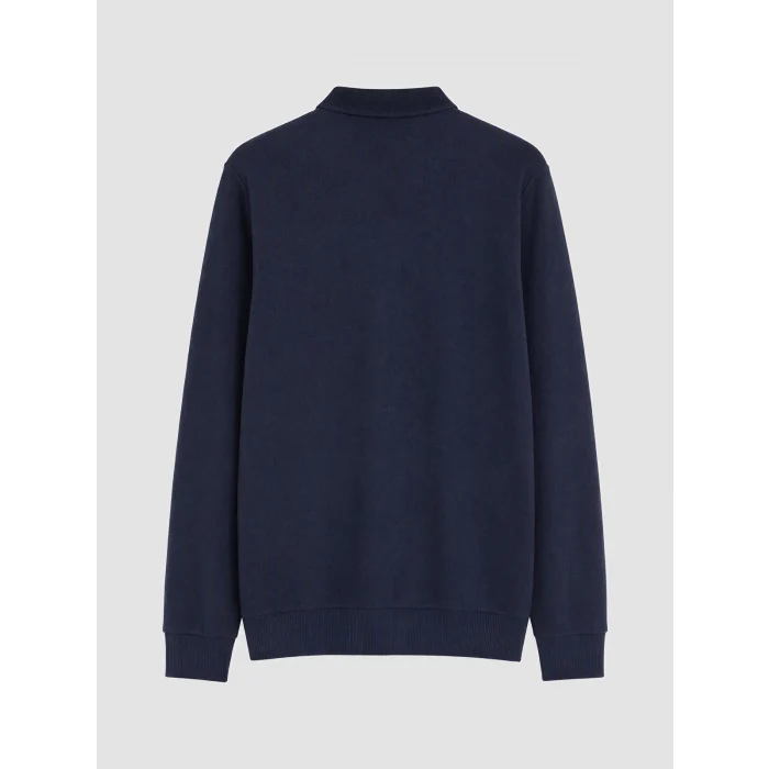 LCWAIKIKI Classic Lacivert Polo Yaka Erkek Sweatshirt