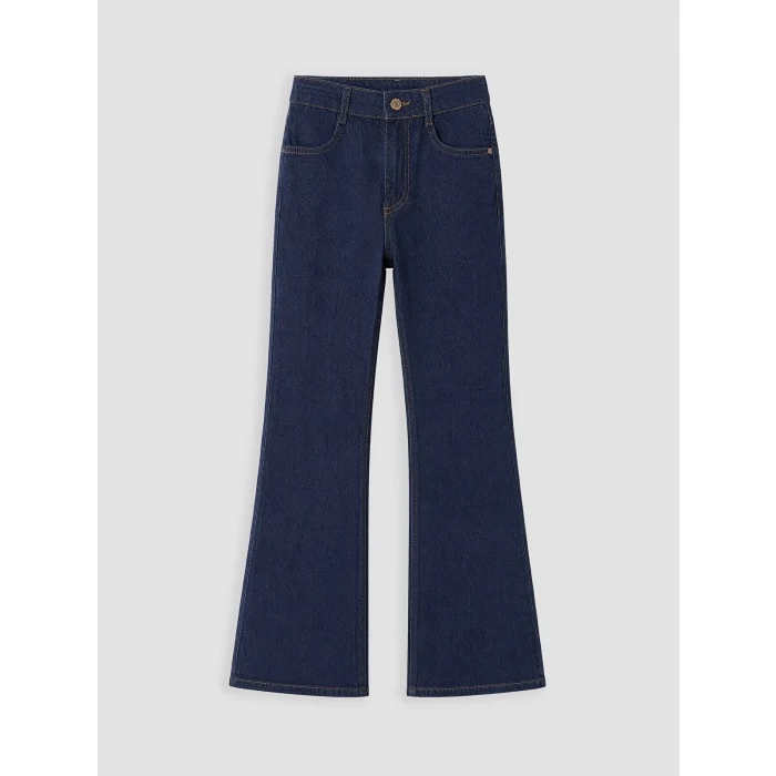 LCW Kids İndigo İspanyol Paça Kız Çocuk Jean Pantolon