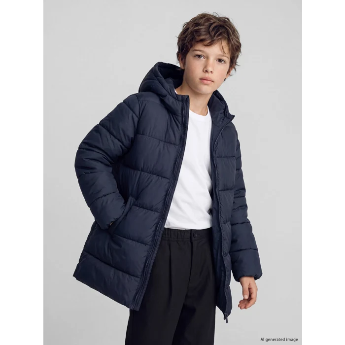 LCW Kids Lacivert Su İtici Erkek Çocuk Şişme Mont