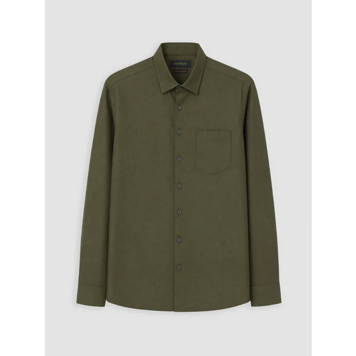 SOUTHBLUE Haki Regular Fit Gabardin Erkek Gömlek