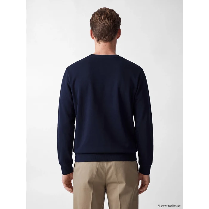 SOUTHBLUE Lacivert Bisiklet Yaka Erkek Sweatshirt