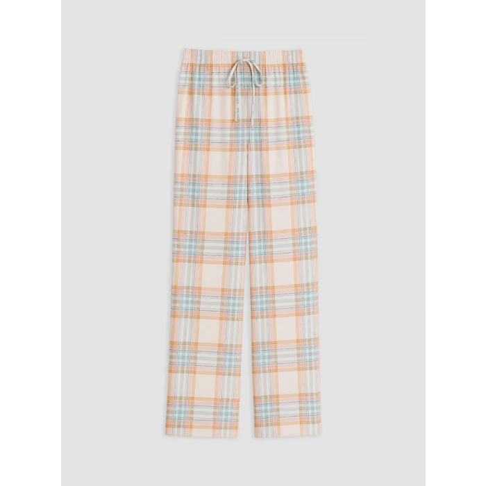 LCW DREAM Pembe Bisiklet Yaka Baskılı Kadın Pijama Takım
