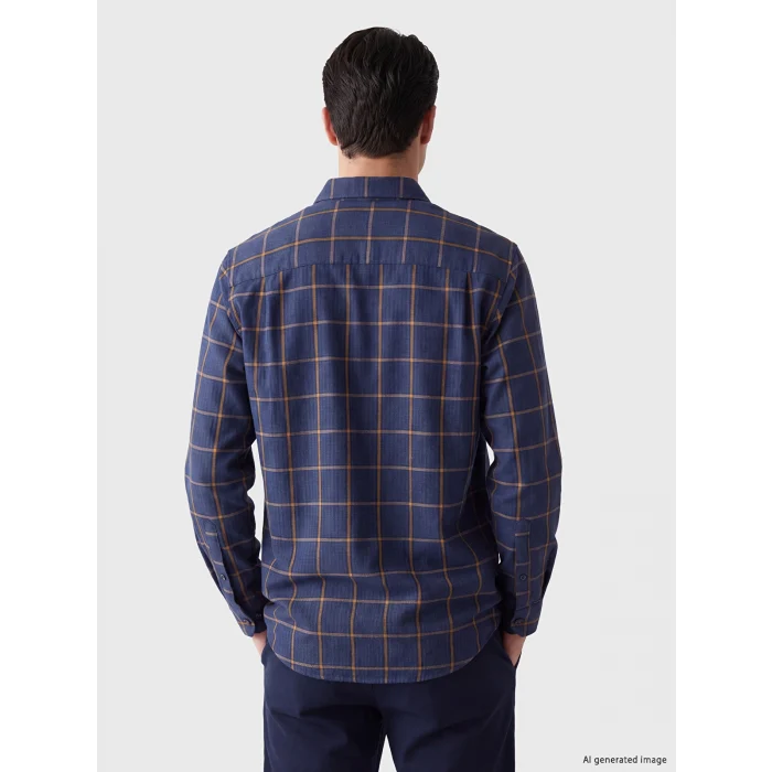 LCWAIKIKI Classic Sarı Regular Fit Ekose Erkek Gömlek