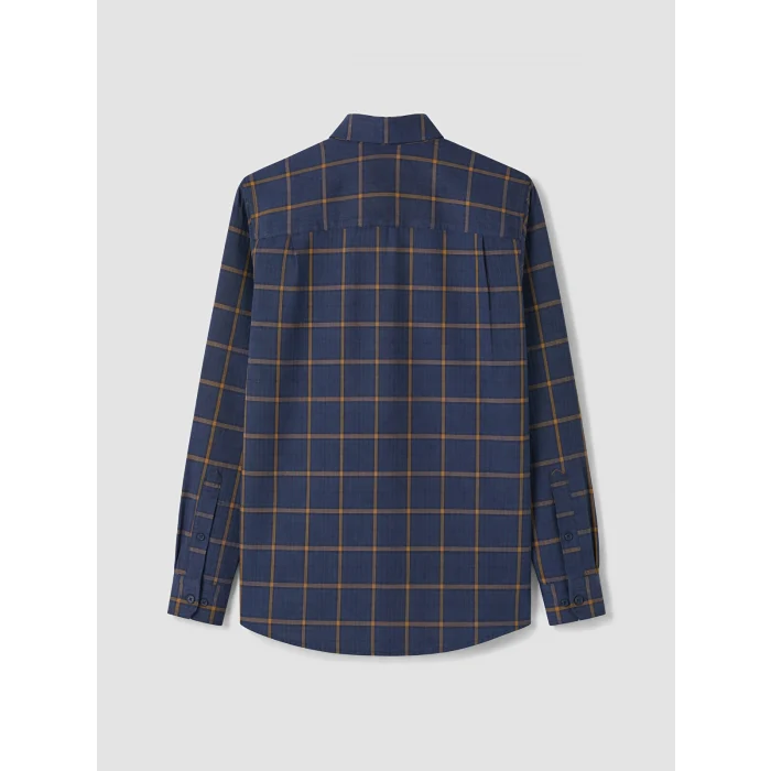 LCWAIKIKI Classic Sarı Regular Fit Ekose Erkek Gömlek