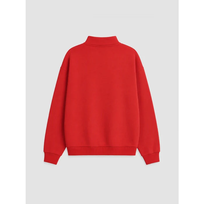 LCW Kids Kırmızı New York Baskılı Kız Çocuk Sweatshirt