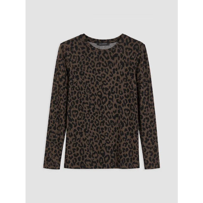 LCW EVERYDAY Kahverengi Leopar Desenli Kadın Body