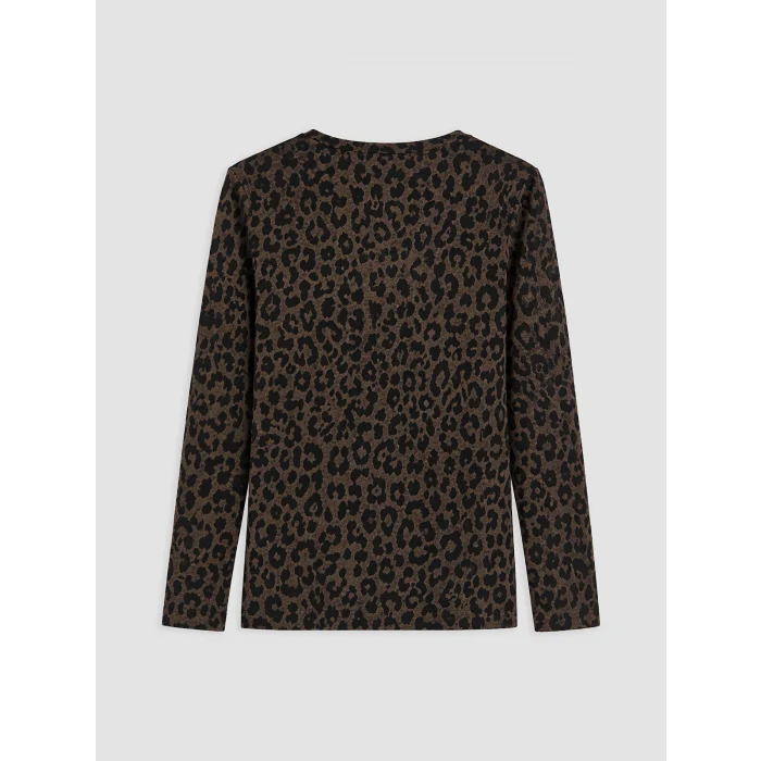 LCW EVERYDAY Kahverengi Leopar Desenli Kadın Body
