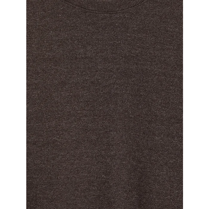 LCWAIKIKI Classic Kahverengi Bisiklet Yaka Erkek Sweatshirt
