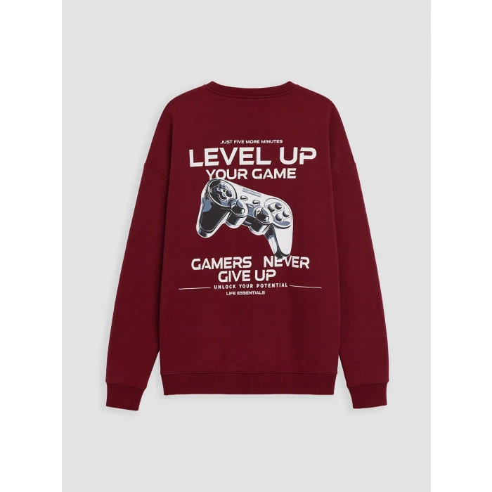 LCW Kids Bordo Bisiklet Yaka Erkek Çocuk Tişört