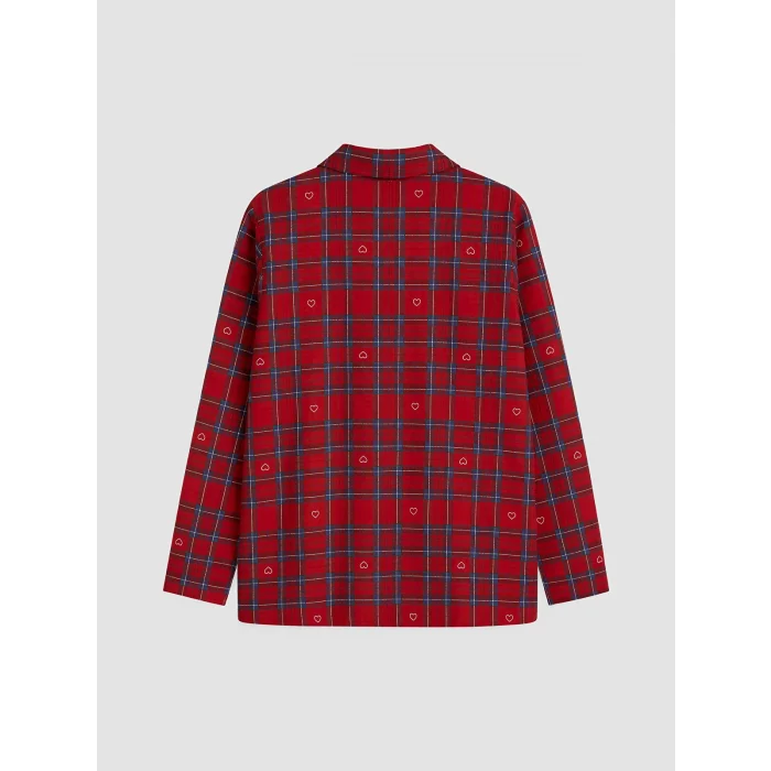 LCW DREAM Kırmızı Ekose Kadın Pijama Takım