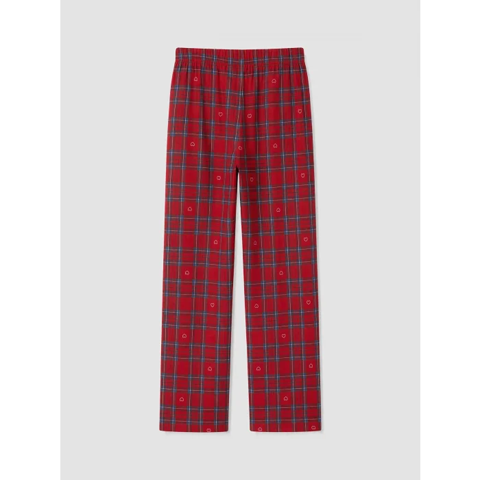 LCW DREAM Kırmızı Ekose Kadın Pijama Takım
