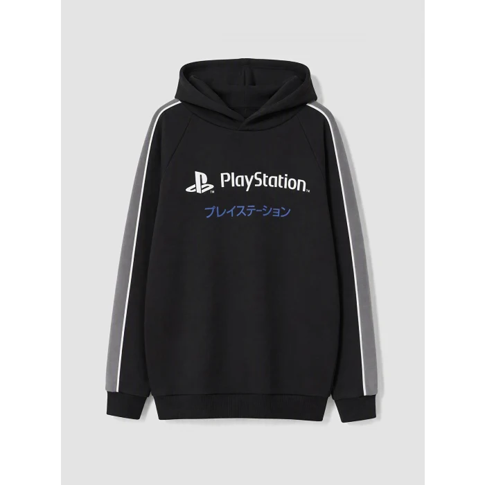 LCW Kids Siyah Playstation Lisanslı Erkek Çocuk Sweatshirt