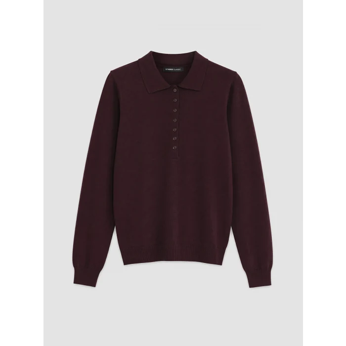 LCW EVERYDAY Bordo Polo Yaka Kadın Triko Kazak