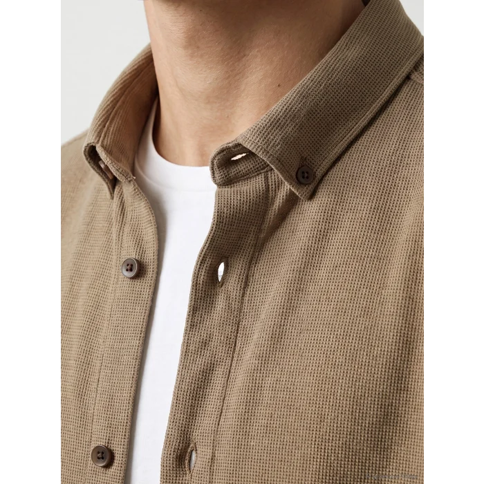 LCW Vision Kahverengi Slim Fit Erkek Gömlek