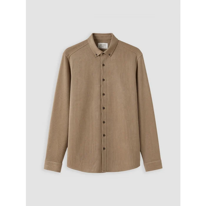 LCW Vision Kahverengi Slim Fit Erkek Gömlek