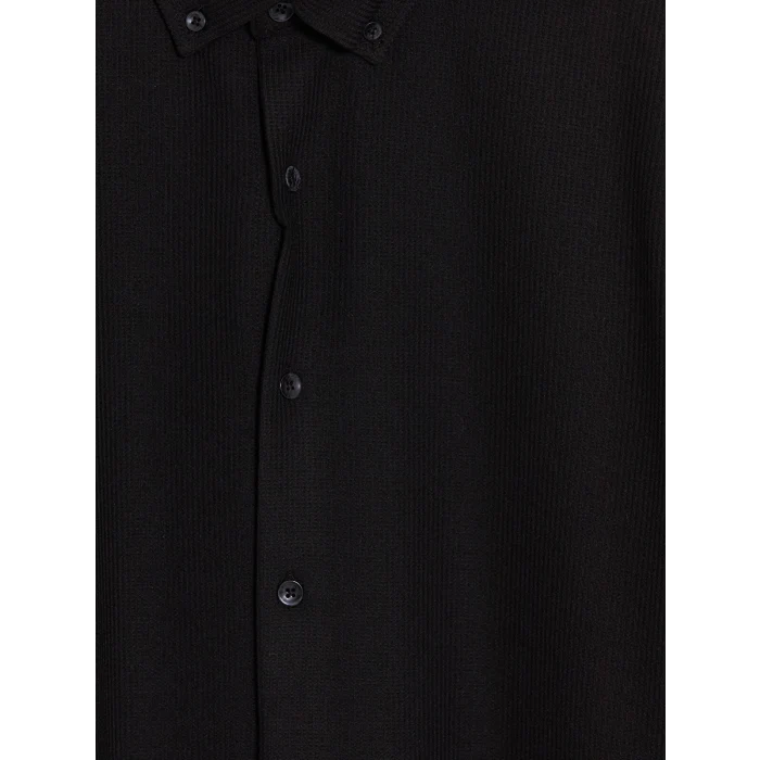 LCW Vision Siyah Slim Fit Dokulu Erkek Gömlek