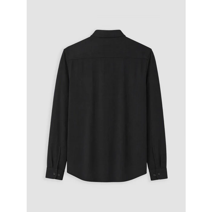 LCW Vision Siyah Slim Fit Dokulu Erkek Gömlek