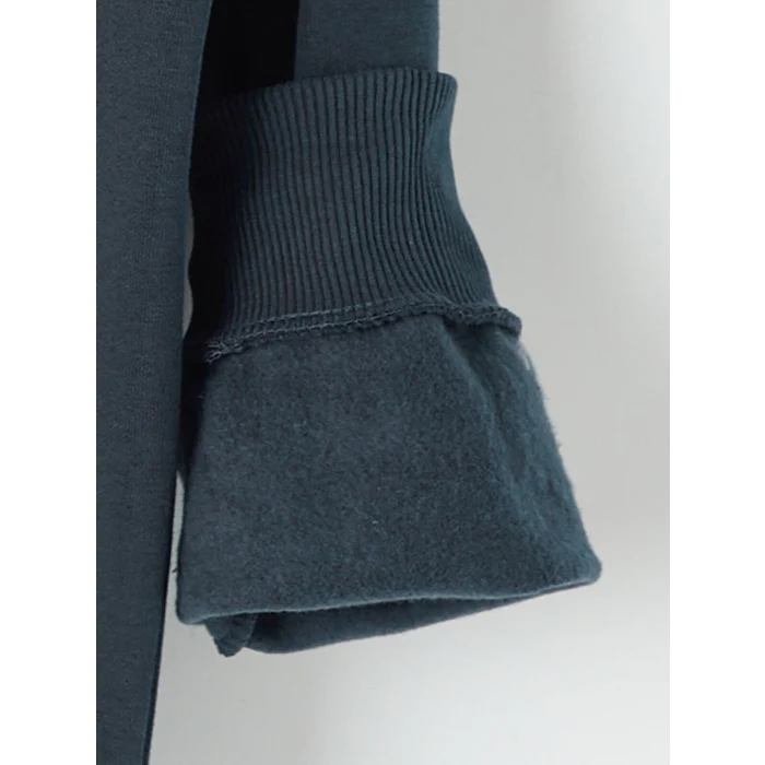 SOUTHBLUE Lacivert Bisiklet Yaka Nakışlı Erkek Kalın Sweatshirt