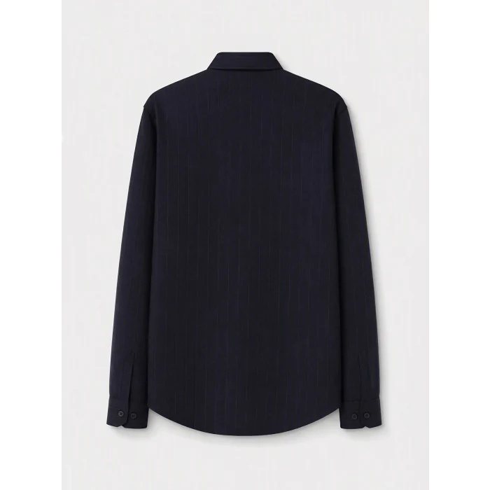SOUTHBLUE Lacivert Slim Fit Çizgili Erkek Gömlek