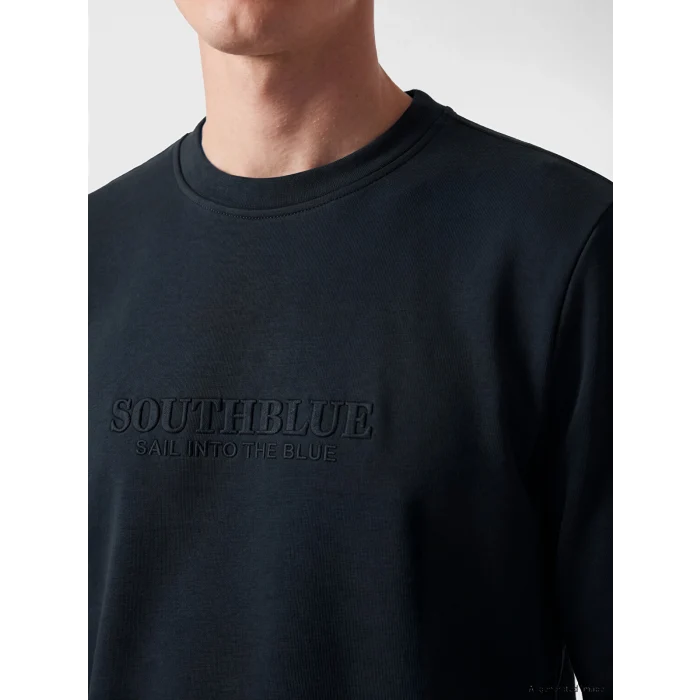 SOUTHBLUE Yeşil Bisiklet Yaka Baskılı Erkek Sweatshirt