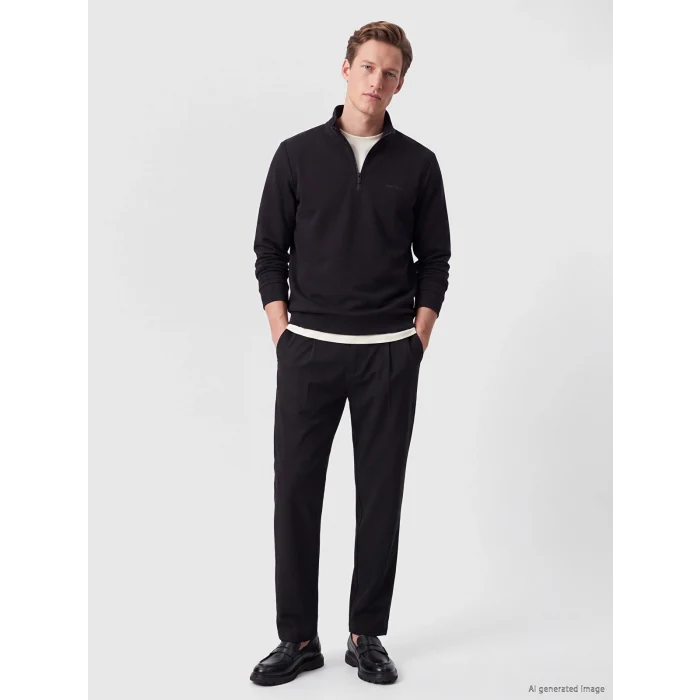 SOUTHBLUE Lacivert  Dik Yaka Erkek Sweatshirt