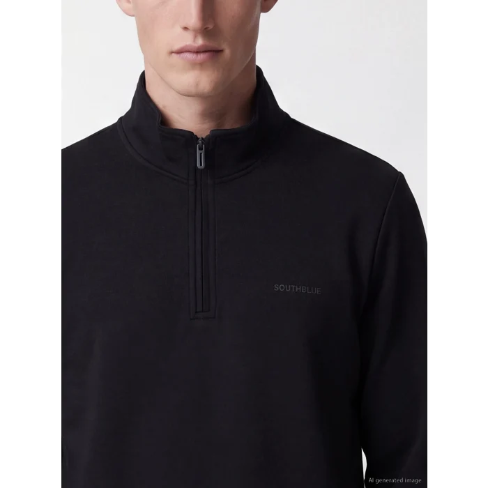 SOUTHBLUE Lacivert  Dik Yaka Erkek Sweatshirt