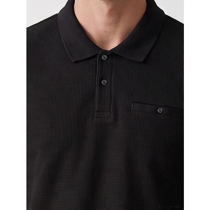 LCWAIKIKI Classic Antrasit Polo Yaka Erkek Sweatshirt