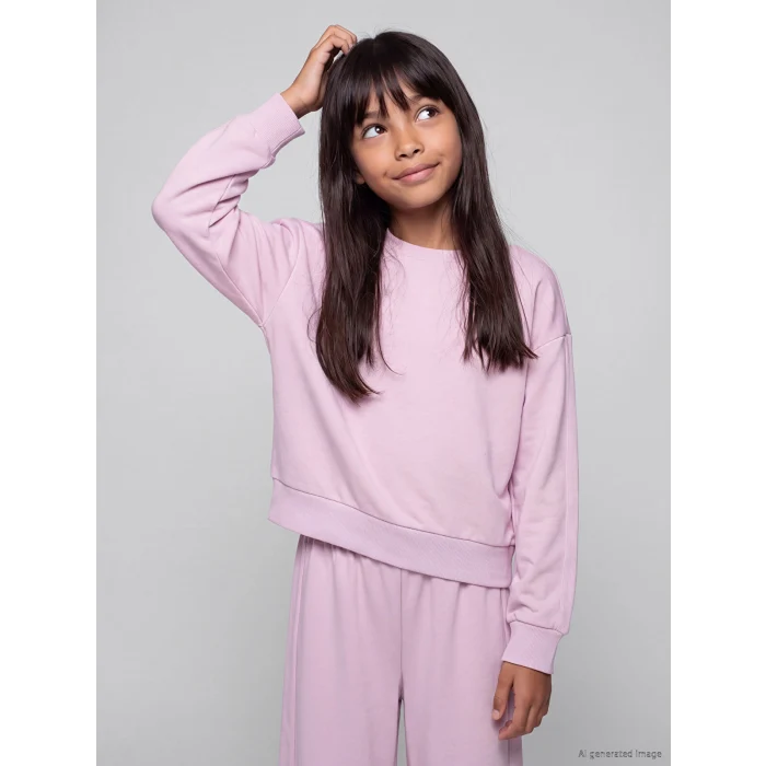 LCW Kids Lila Kız Çocuk Soft Touch Eşofman Takım