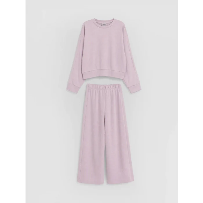 LCW Kids Lila Kız Çocuk Soft Touch Eşofman Takım