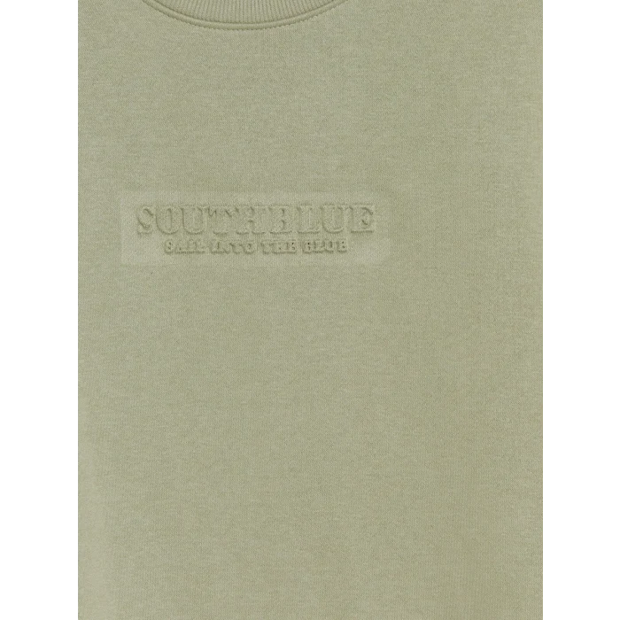 SOUTHBLUE Yeşil Bisiklet Yaka Erkek Kalın Sweatshirt