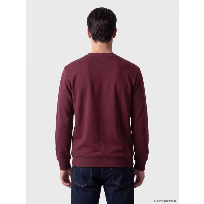 LCWAIKIKI Classic Gri Bisiklet Yaka Kalın Erkek Sweatshirt
