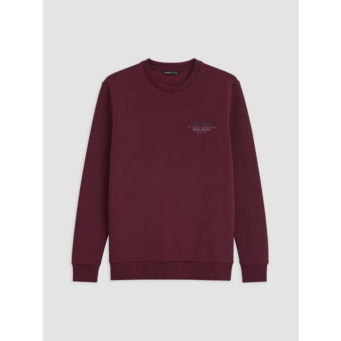 LCWAIKIKI Classic Gri Bisiklet Yaka Kalın Erkek Sweatshirt