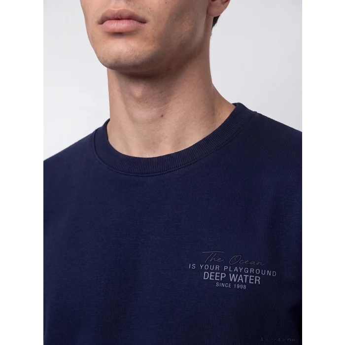 LCWAIKIKI Classic Lacivert Bisiklet Yaka Erkek Kalın Sweatshirt
