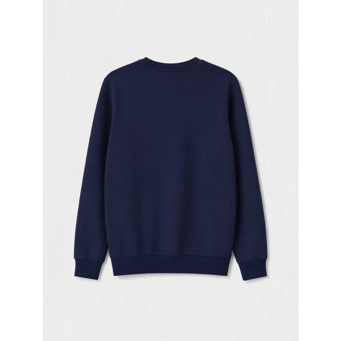 LCWAIKIKI Classic Lacivert Bisiklet Yaka Erkek Kalın Sweatshirt
