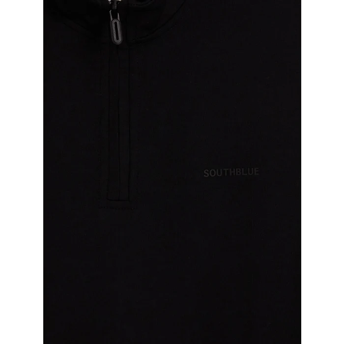 SOUTHBLUE Siyah  Dik Yaka Erkek Sweatshirt
