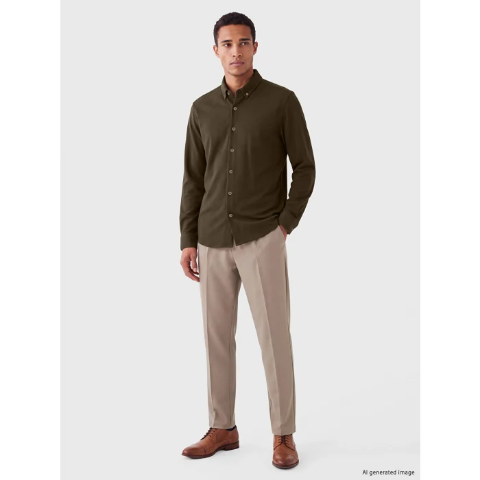 LCW Vision Haki Slim Fit Erkek Gömlek
