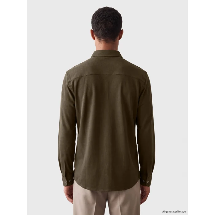 LCW Vision Haki Slim Fit Erkek Gömlek