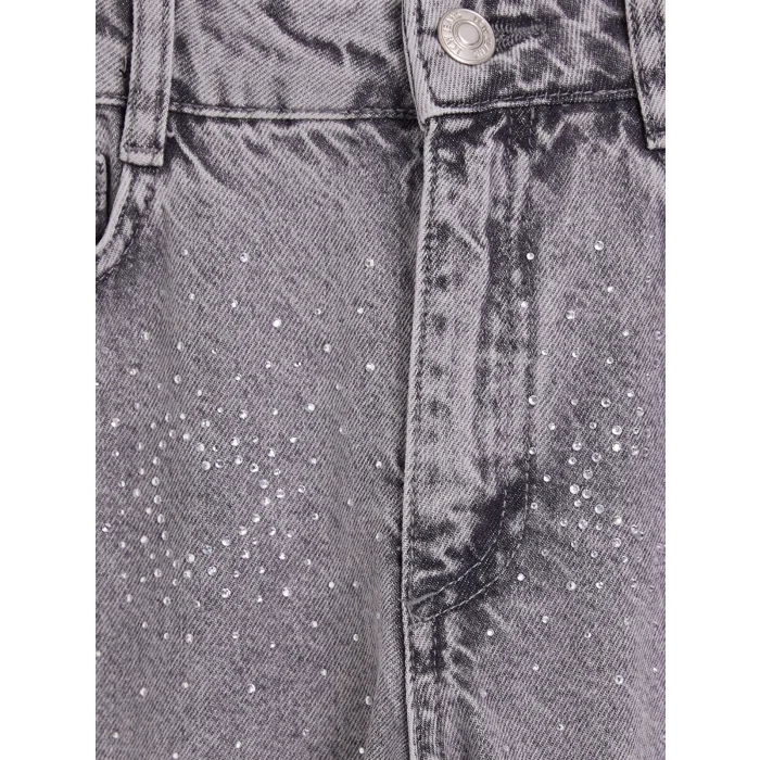 LCW Kids Karışık Wideleg Taşlı Kız Çocuk Jean Pantolon