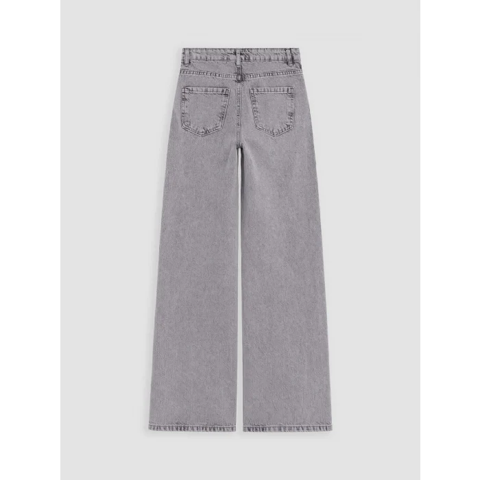 LCW Kids Karışık Wideleg Taşlı Kız Çocuk Jean Pantolon