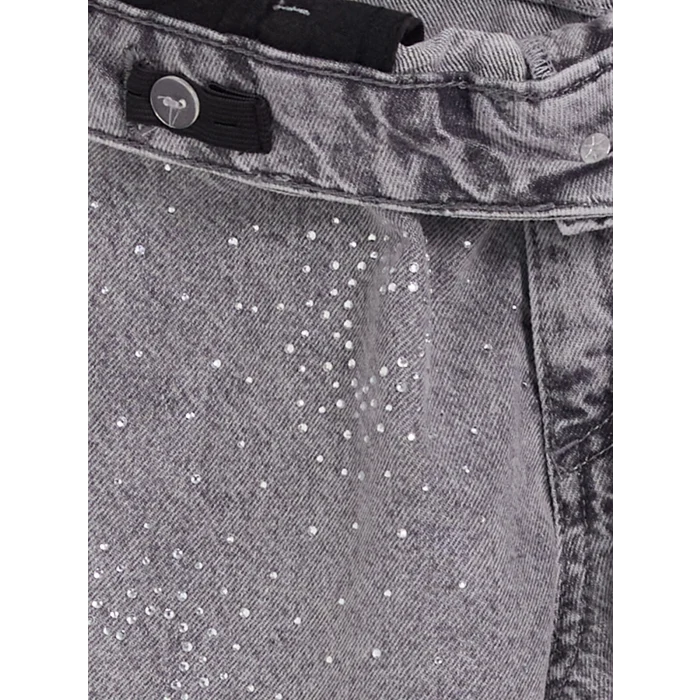 LCW Kids Karışık Wideleg Taşlı Kız Çocuk Jean Pantolon