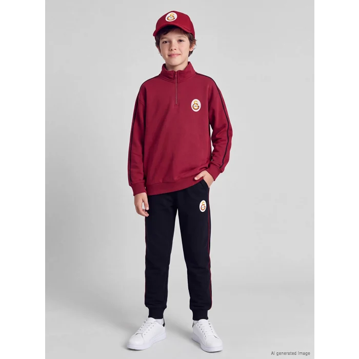LCW Kids Siyah Galatasaray Erkek Çocuk Eşofman Altı