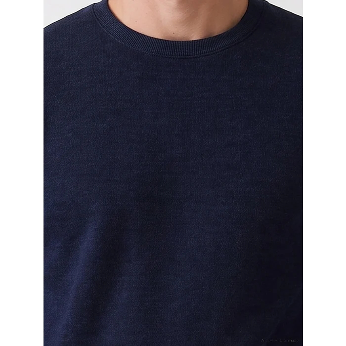 LCWAIKIKI Classic Lacivert Bisiklet Yaka Erkek Sweatshirt