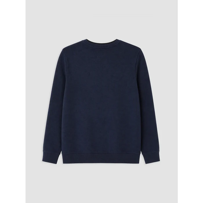 LCWAIKIKI Classic Lacivert Bisiklet Yaka Erkek Sweatshirt