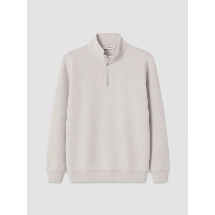 LCWAIKIKI Classic Gri Dik Yaka Erkek Kalın Sweatshirt