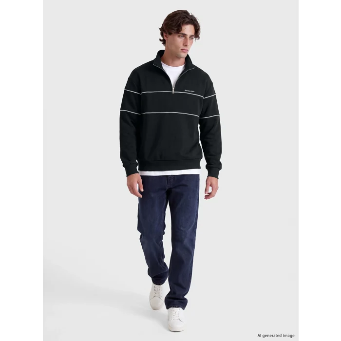 LCW Vision Yeşil Dik Yaka Erkek Kalın Sweatshirt