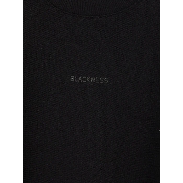 XSIDE Siyah Bisiklet Yaka Baskılı Erkek Sweatshirt