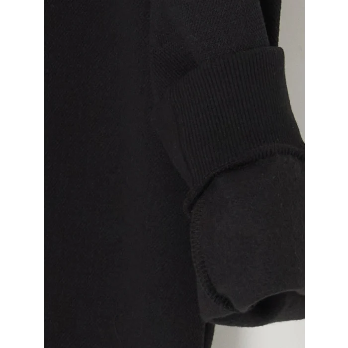 XSIDE Siyah Bisiklet Yaka Baskılı Erkek Sweatshirt
