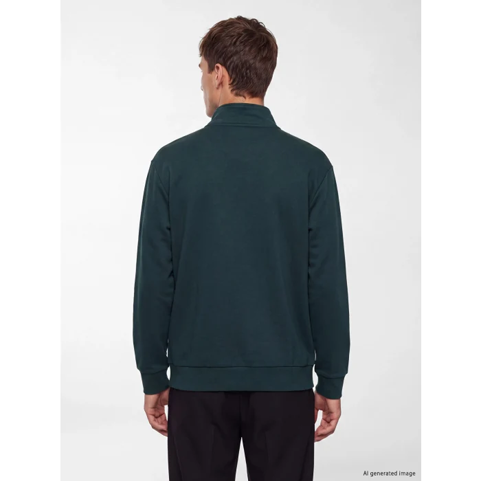LCW Vision Petrol Polo Yaka Erkek Sweatshirt