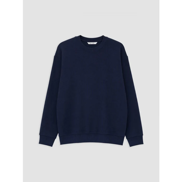 LCW Vision Lacivert Bisiklet Yaka Erkek Sweatshirt