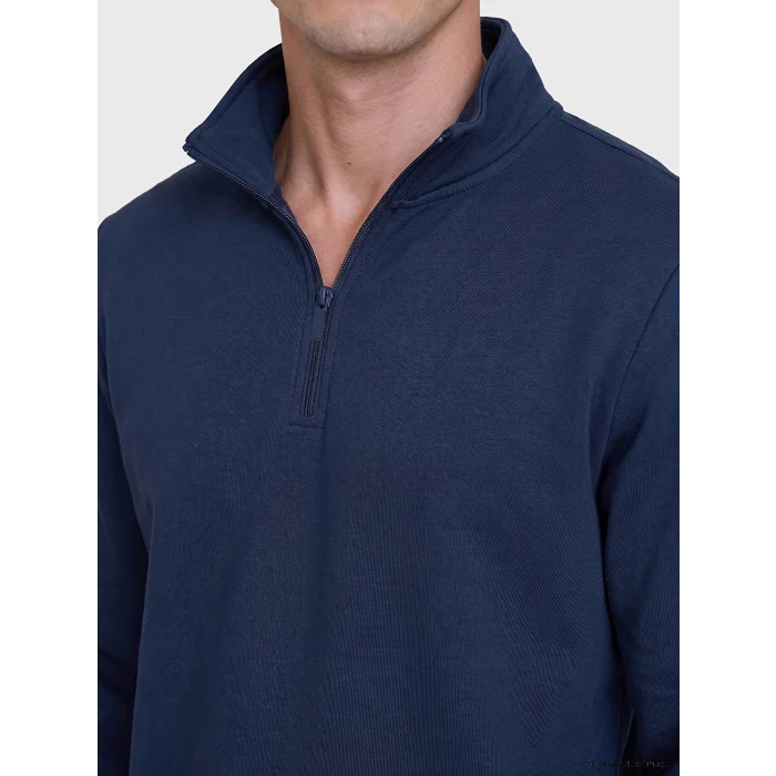 LCWAIKIKI Classic Lacivert Dik Yaka Erkek Kalın Sweatshirt